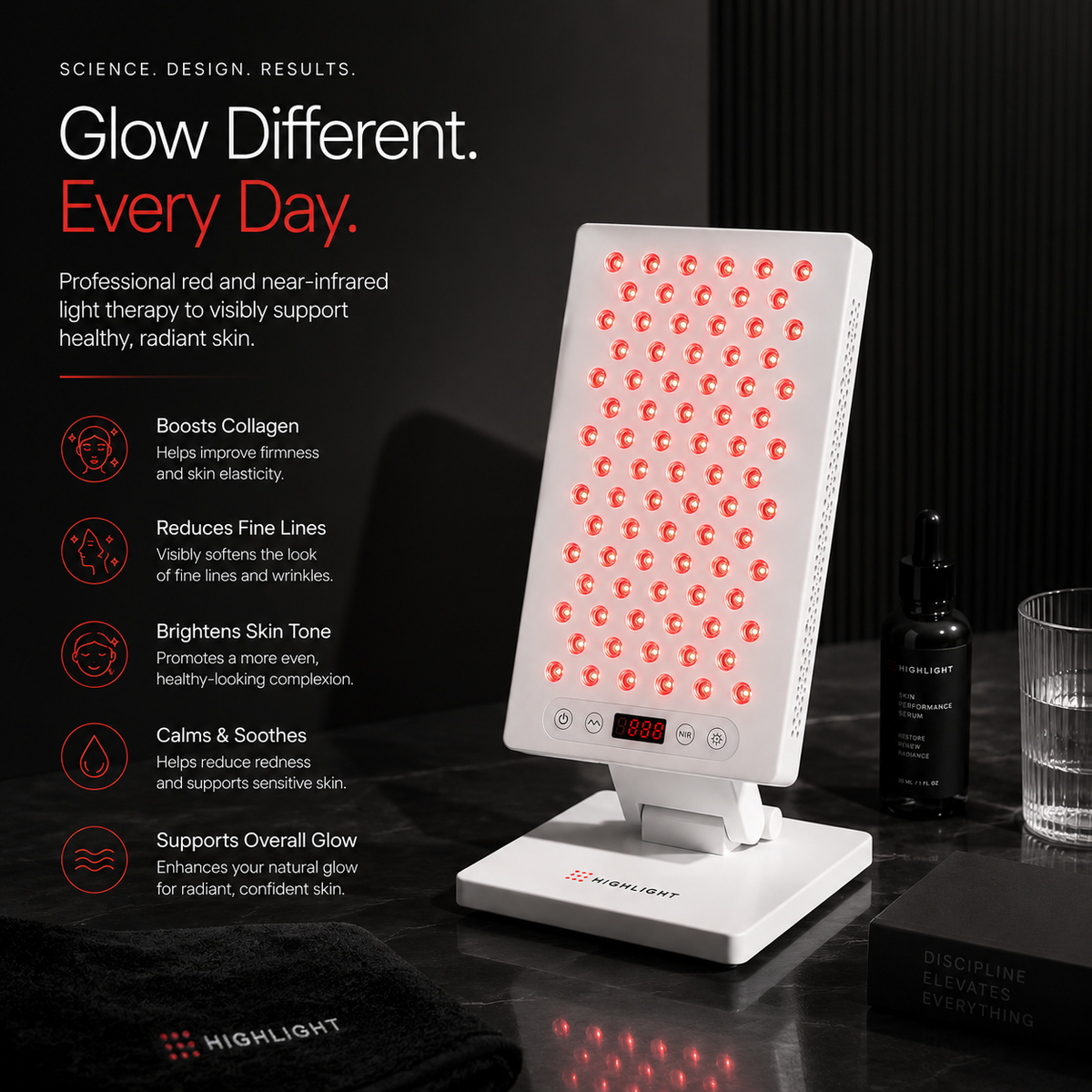 Highlight™ MINI 400W Desktop Red Light Therapy Panel